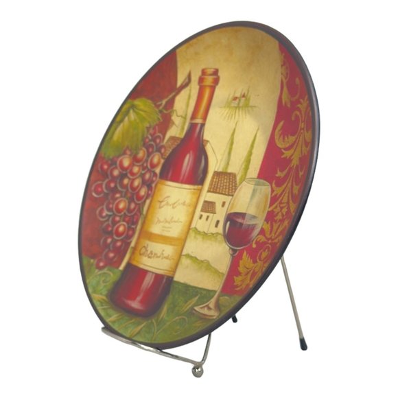 Decorative Ceramic Plate With Vineyard Design 10" - Picture 2 of 8